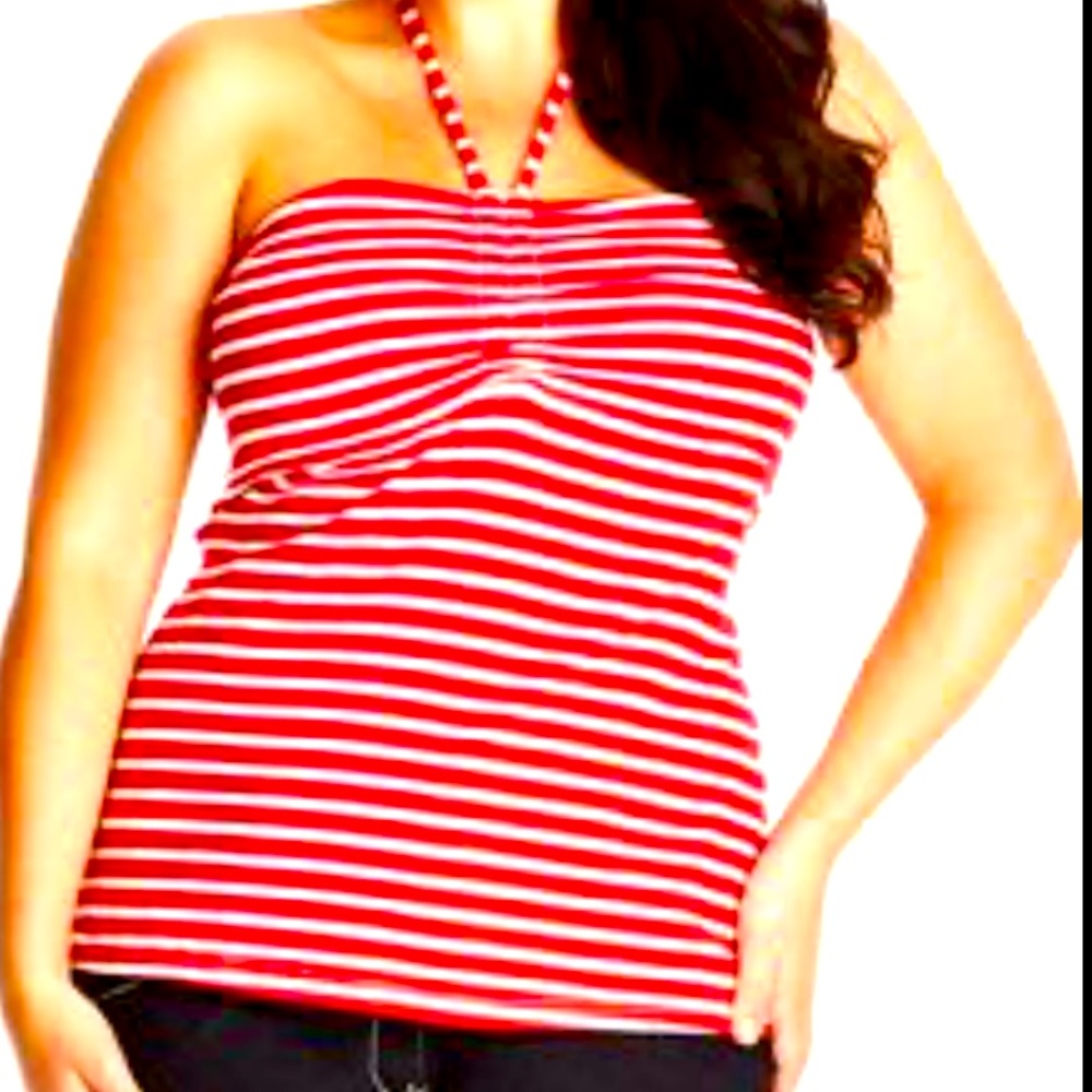 City Chic Red and White Halter M